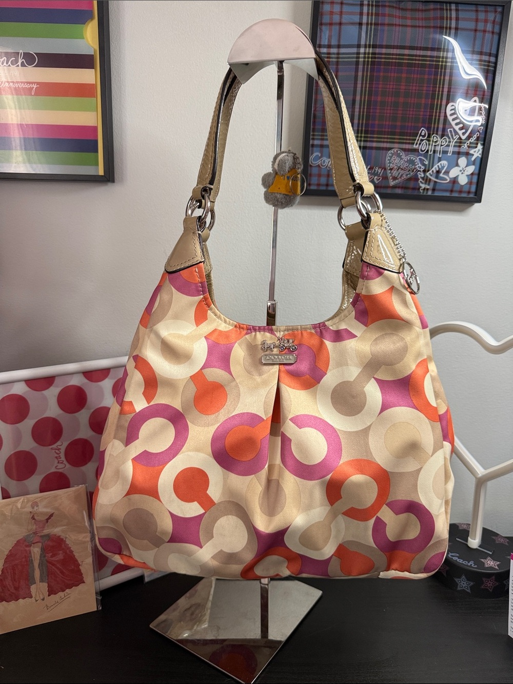 Coach Y2K Madison Op Art Signature Maggie’s Hobo Bag